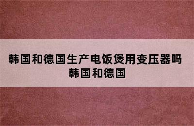 韩国和德国生产电饭煲用变压器吗 韩国和德国